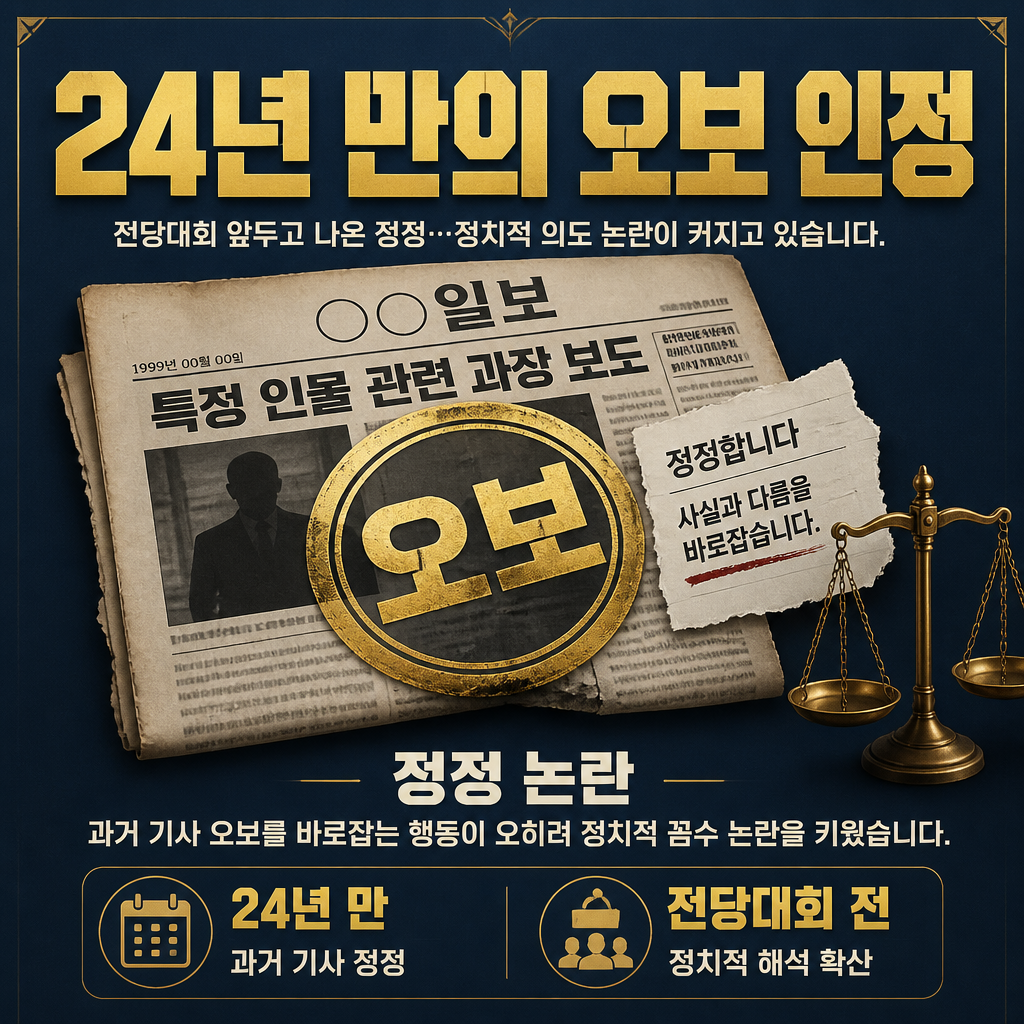 24년 만의 오보 인정
