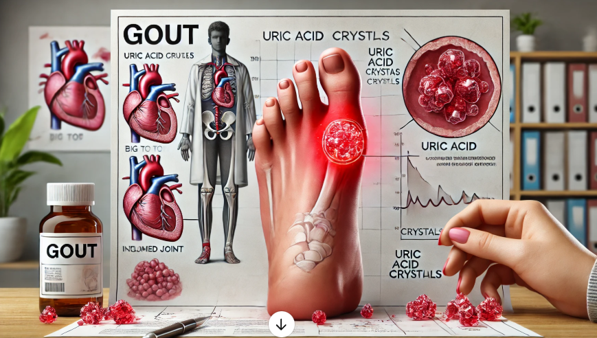 통풍에 대해 설명해주는 그림