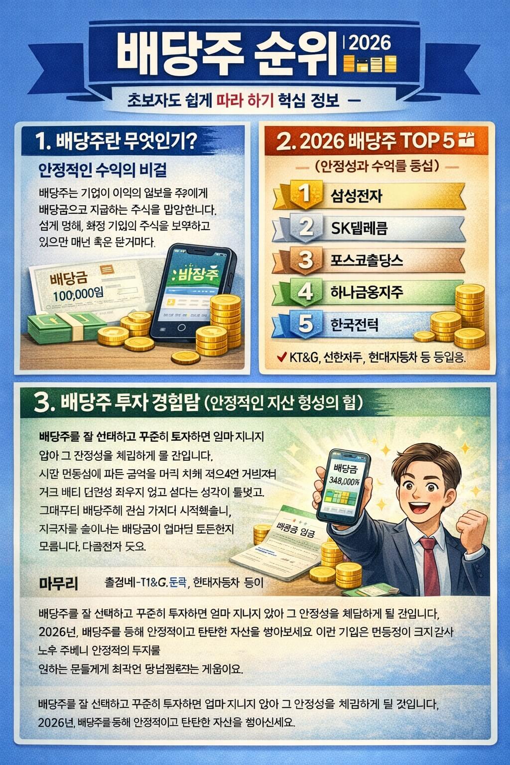 2026 배당주 순위 TOP3