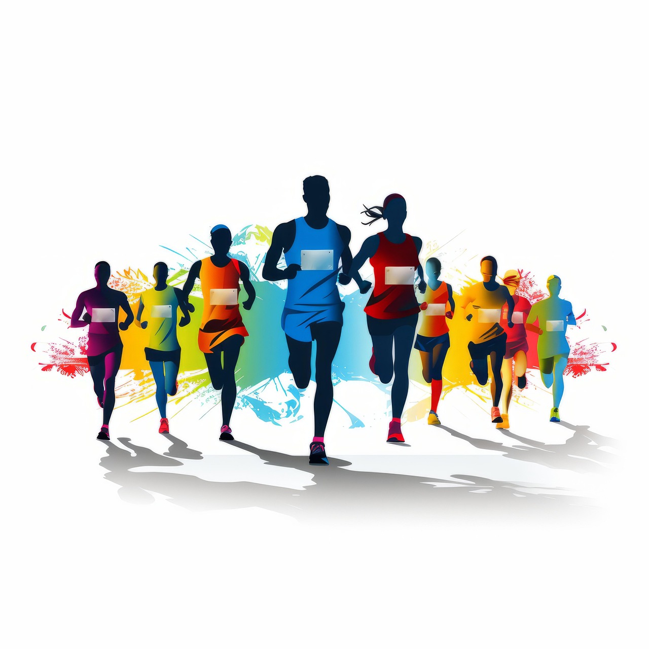 그룹으로 달리는 모습