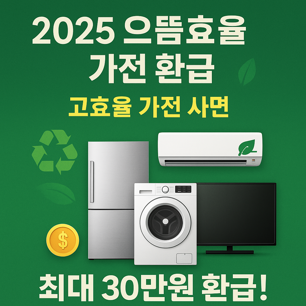 2025 으뜸효율 가전 환급 총정리! 대상 제품부터 신청 방법까지 완벽 분석