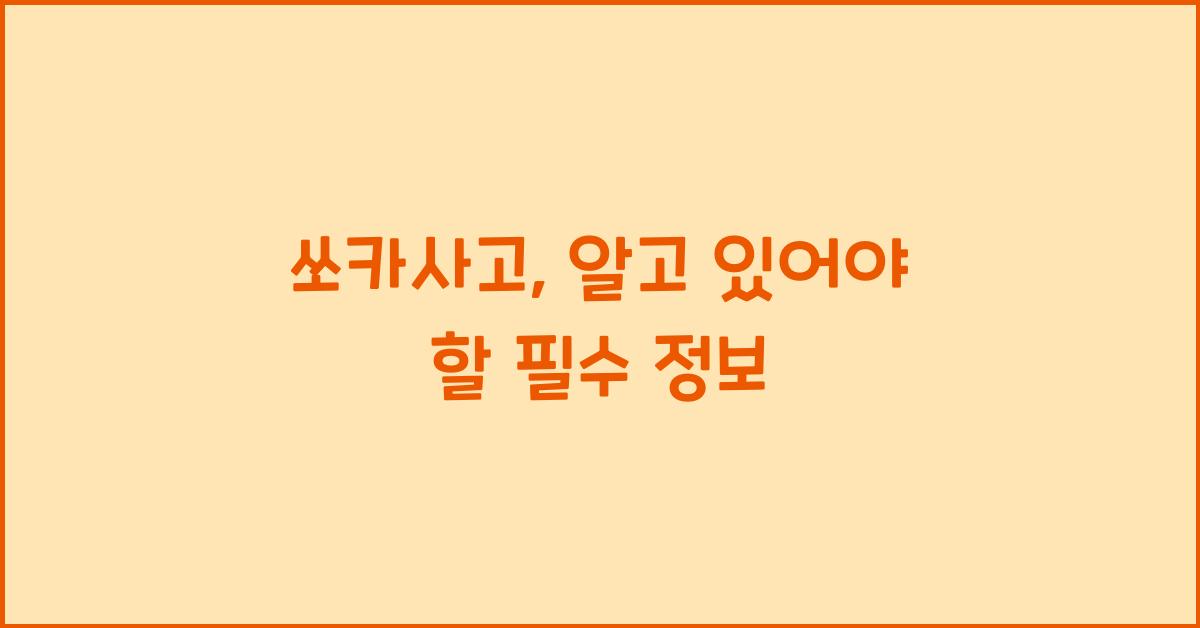 쏘카사고