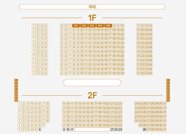 박강성 콘서트 - 인천 좌석 배치도