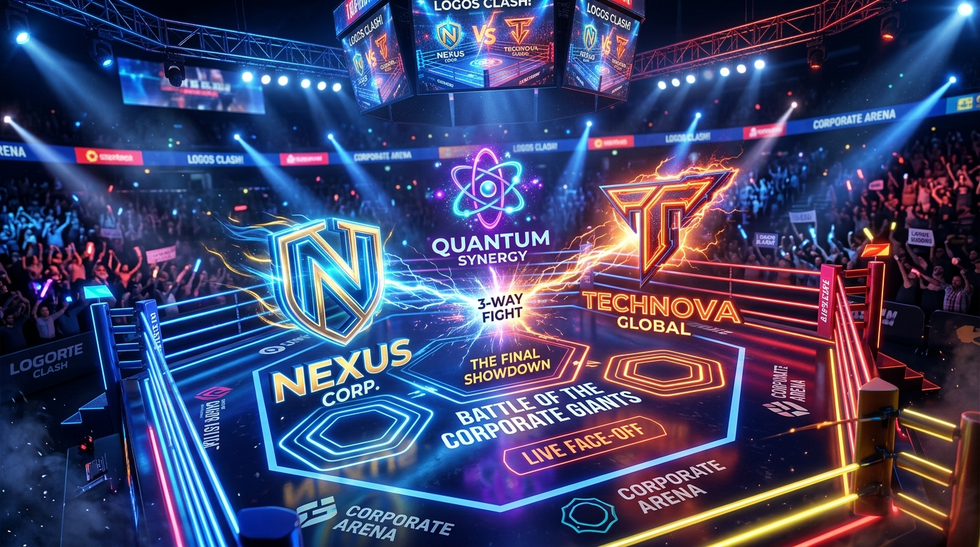 삼성(KoAct), 타임폴리오, 하나(Plus)의 로고가 격투기 링 위에서 대치하고 있는 역동적인 인포그래픽