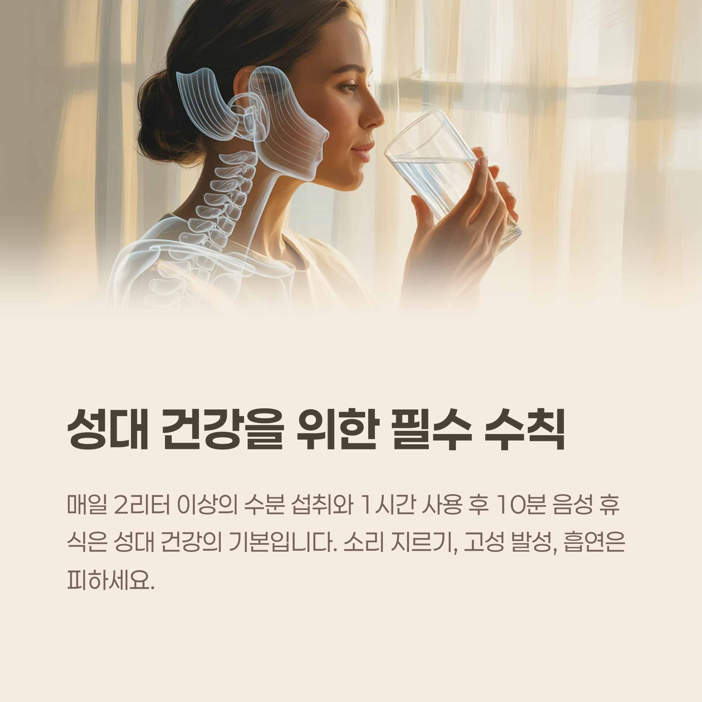 성대 건강을 위한 필수 수칙