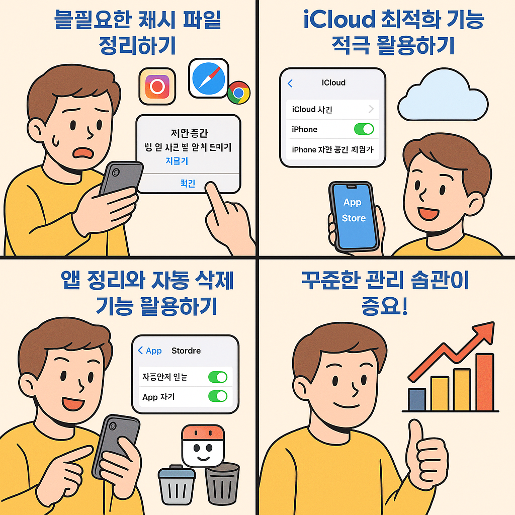 아이폰 저장공간 부족? 1분 만에 여유 공간 확보하는 법
