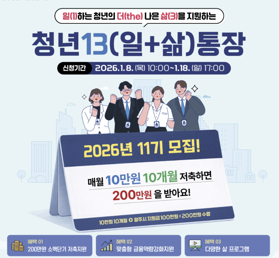 청년 13(일+삶) 통장_안내_포스터