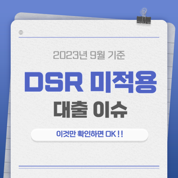 dsr 미적용 대출