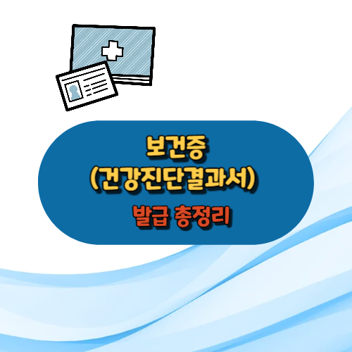 보건증 발급 총정리