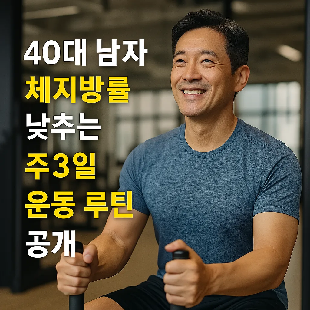 40대 남자 체지방률 낮추는 주 3일 운동 루틴 공개