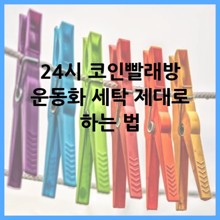 24시 코인빨래방 운동화 세탁 제대로 하는 법
