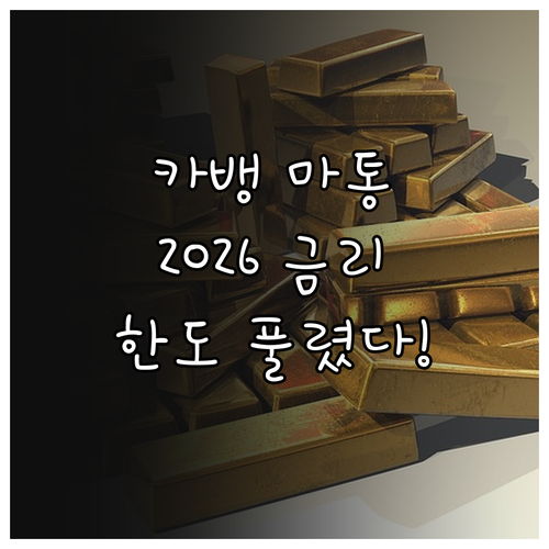 카카오뱅크 마이너스통장 대출 한도 조..