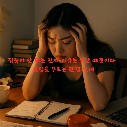 집중력, 공간심리, 몰입환경, 인테리어팁, 생산성, 공간설계, 환경심리, 집중공간, 리추얼, 시간관리