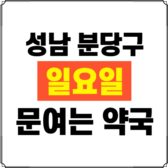 성남시 분당구 일요일 약국 ❘ 24시 휴일 주말 문여는 비상 당직 약국