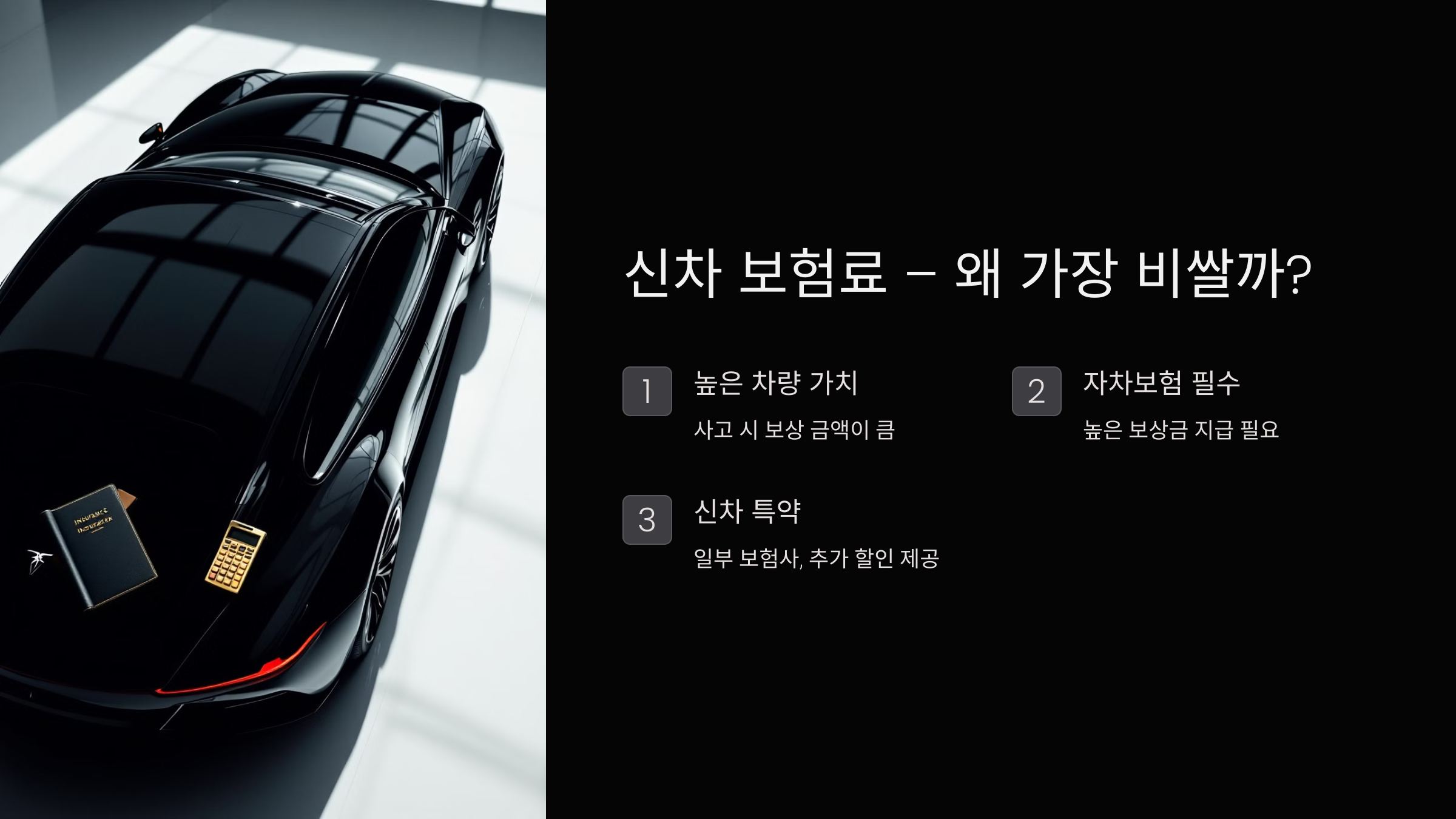 신차 보험료 &ndash; 왜 가장 비쌀까?