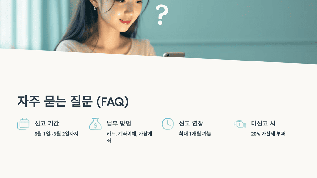 종합소득세 신고, 자주 묻는 질문 (FAQ)