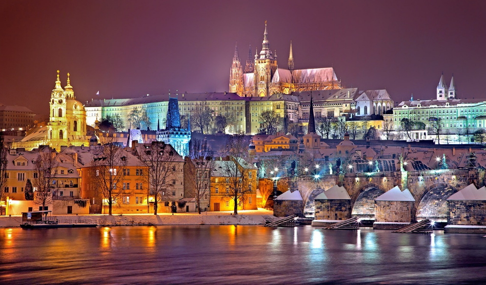 프라하, 겨울, 밤 이미지