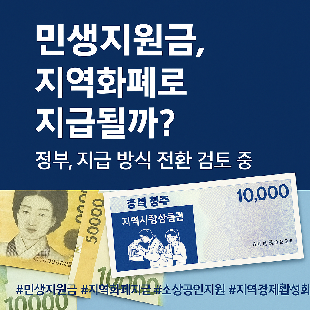 민생지원금 지역화폐 지급 검토