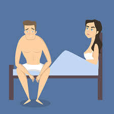 침대_남자앉아있는_그림이미지