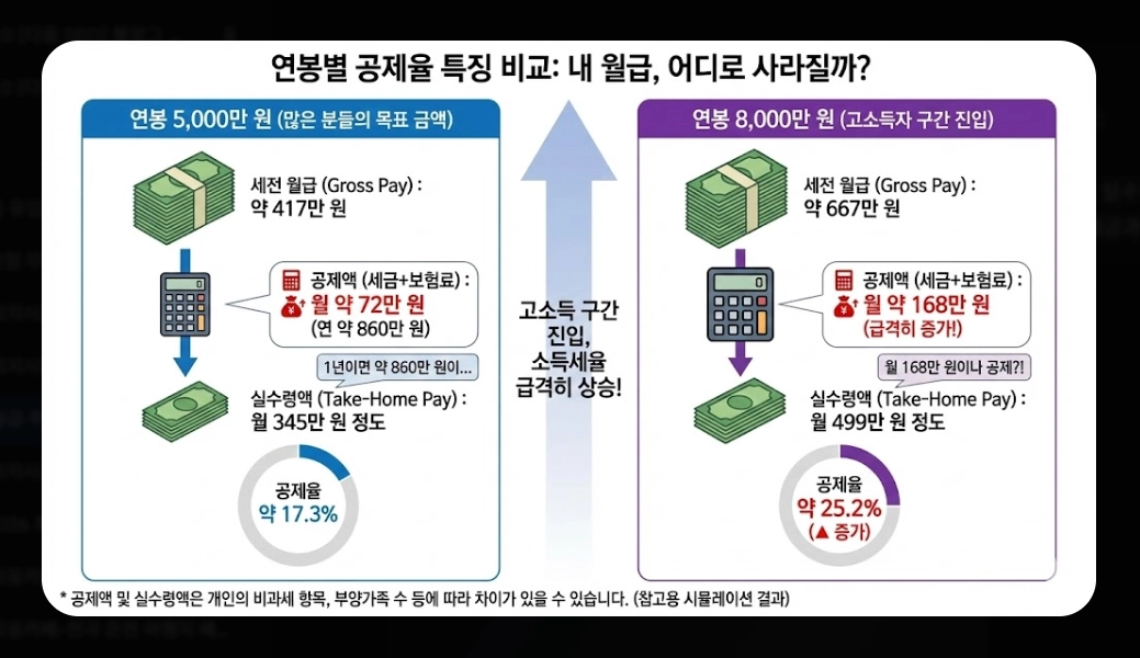 2026년 일급·주급·월급 실수령액 계산 완전정복