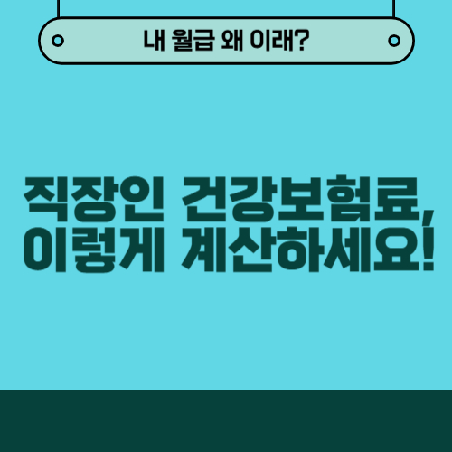 직장인 건강보험료 사진