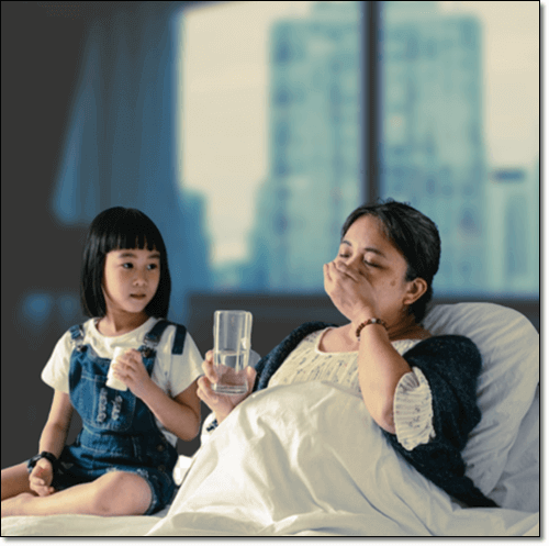 이부프로펜 약먹는 여성