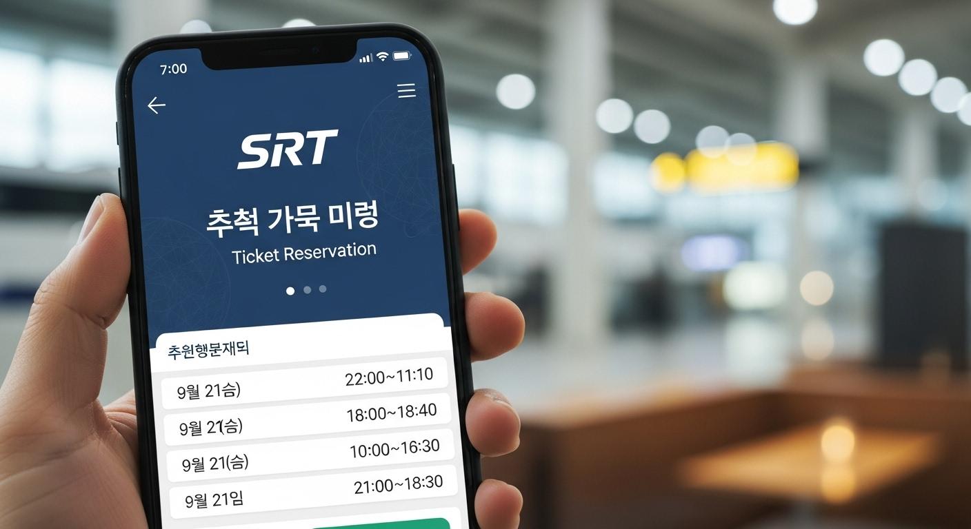 추석 srt 예매