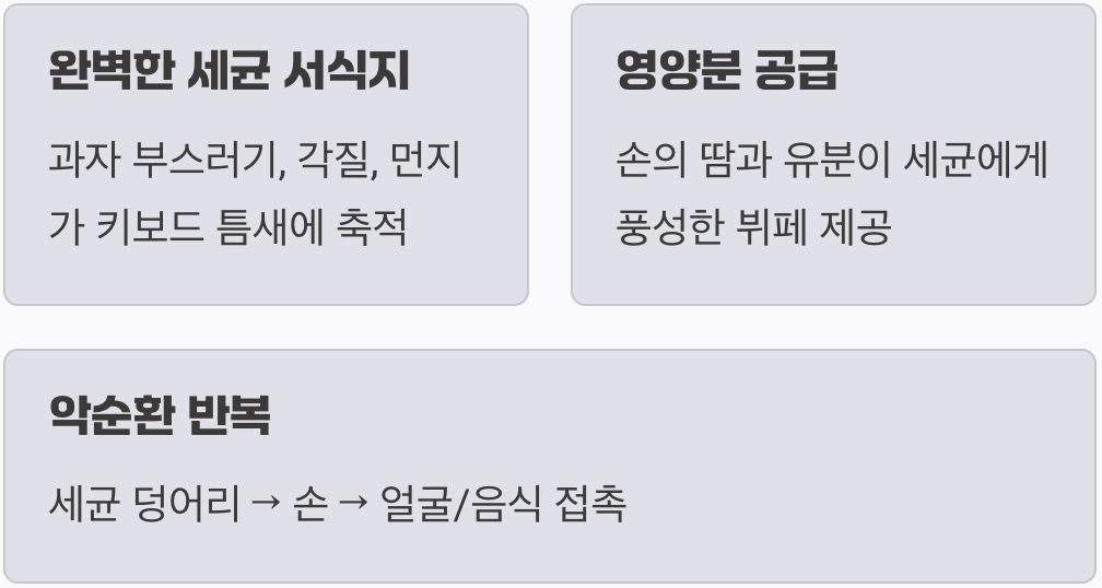 내 책상 위 숨겨진 세균 소굴