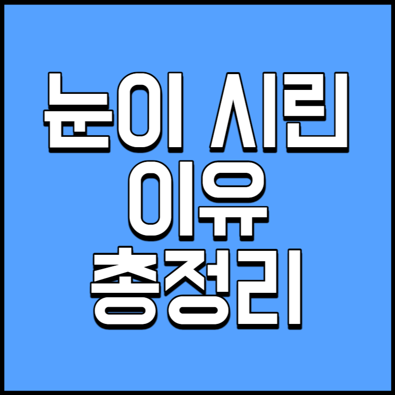 눈이 시린이유