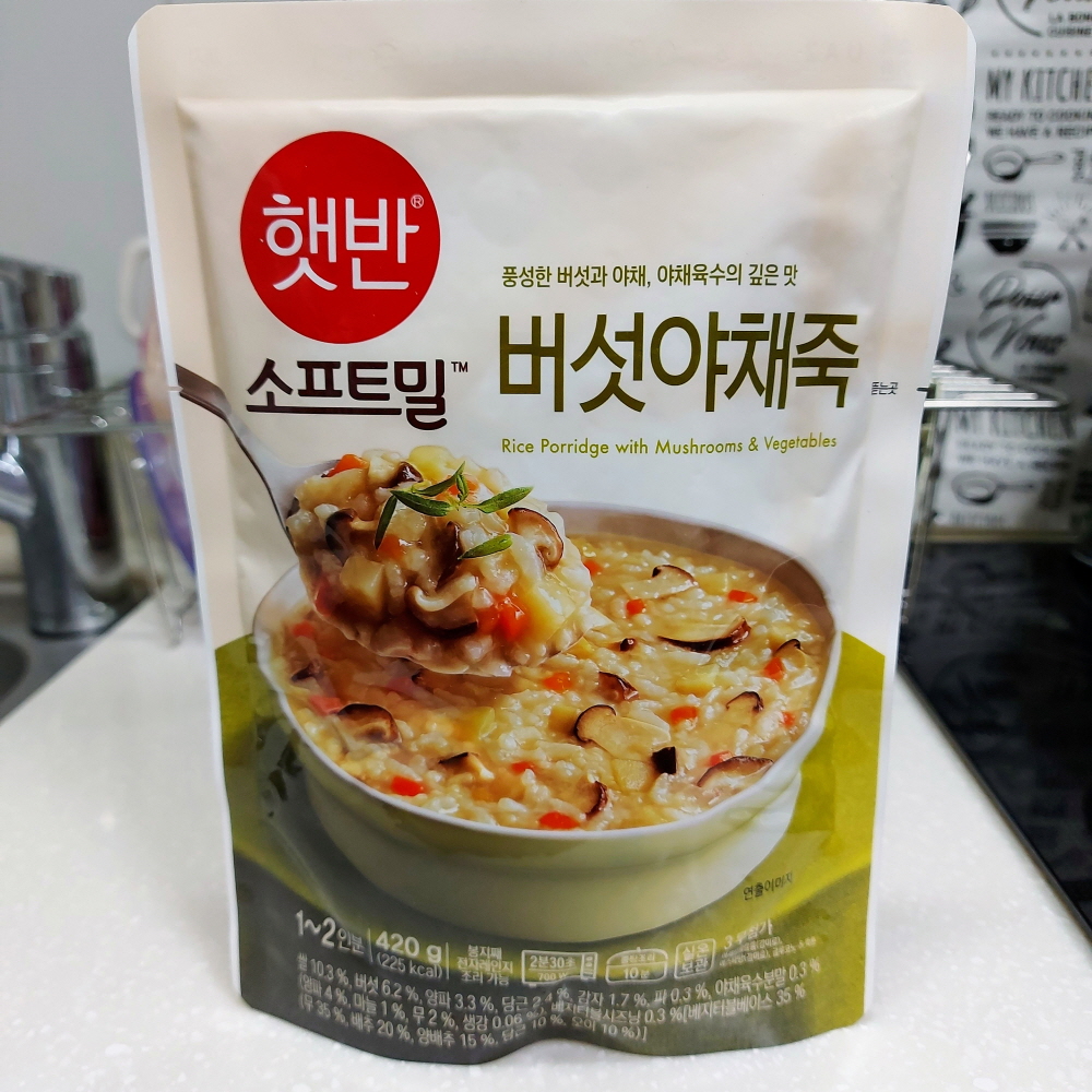 비비고 버섯야채죽