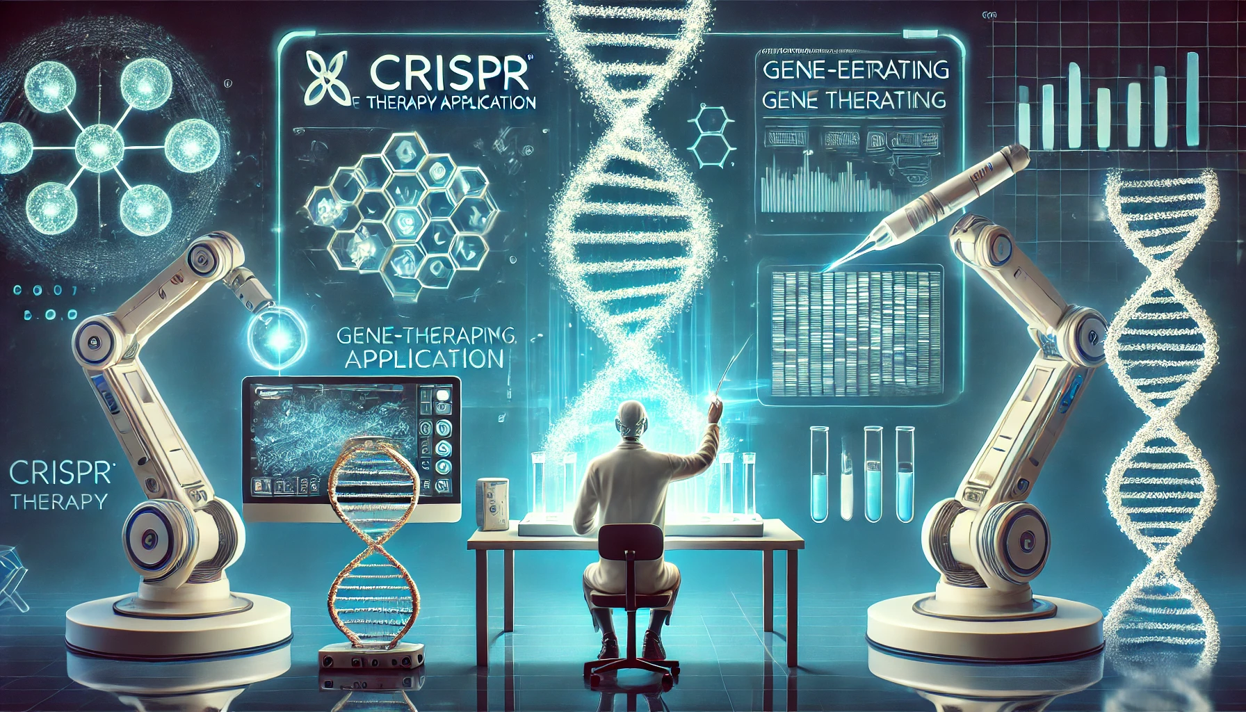 CRISPR 유전자 편집 기술이 적용된 미래형 의료 환경