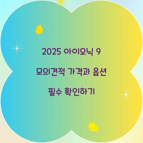 2025 아이오닉 9 모의견적