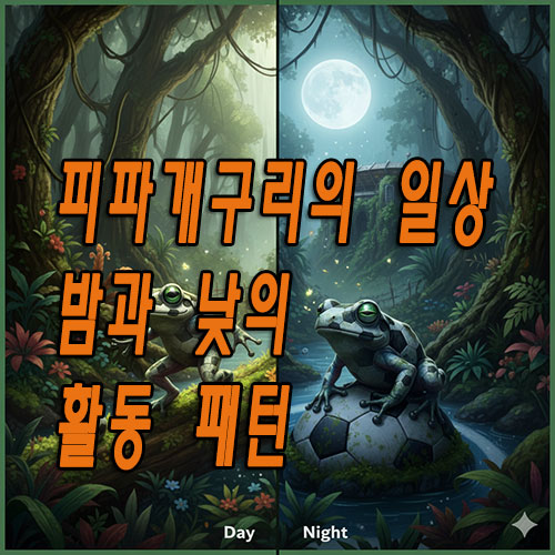 피파개구리의 일상, 밤과 낮의 활동 패턴