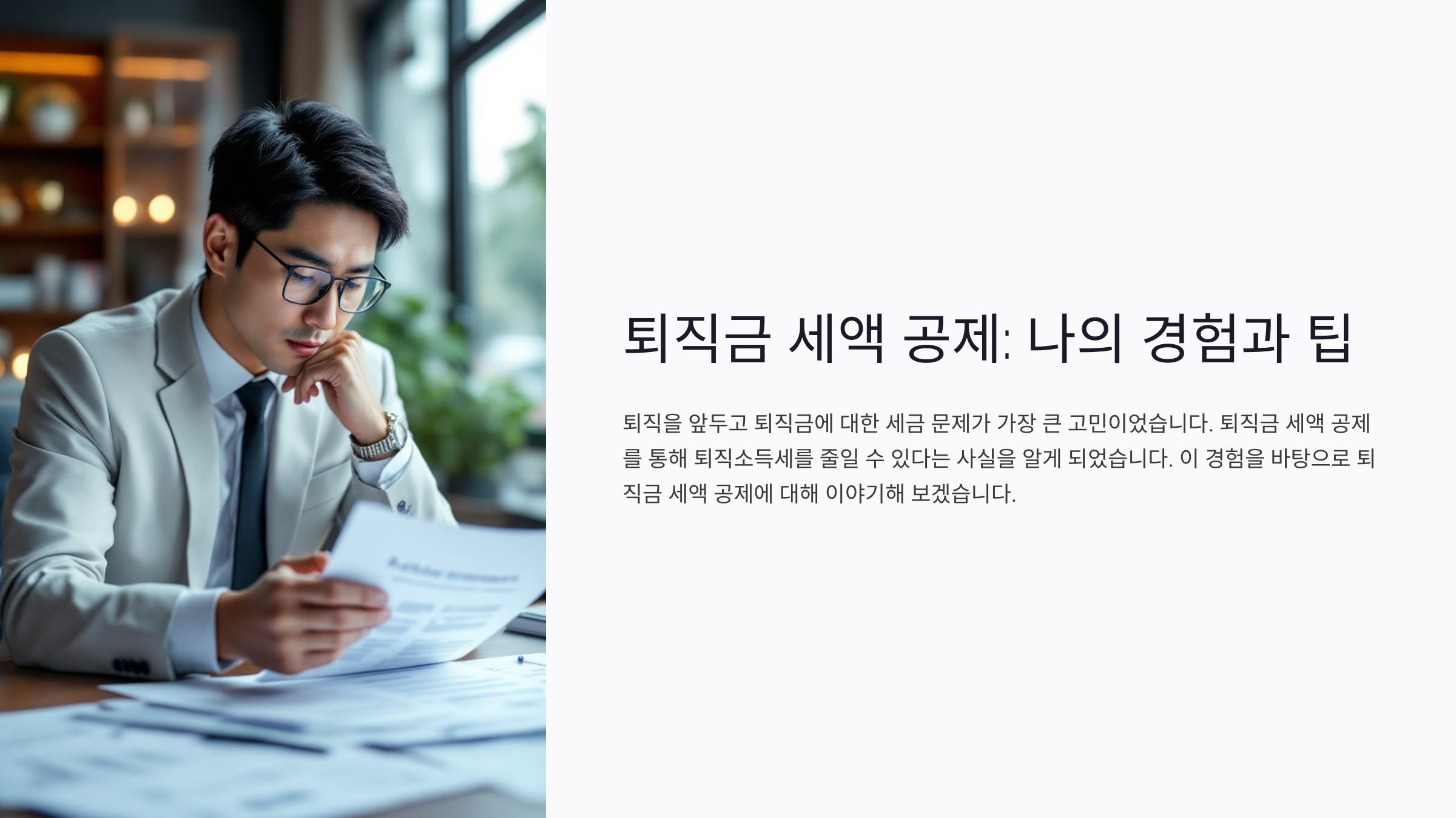 퇴직금 세액 공제