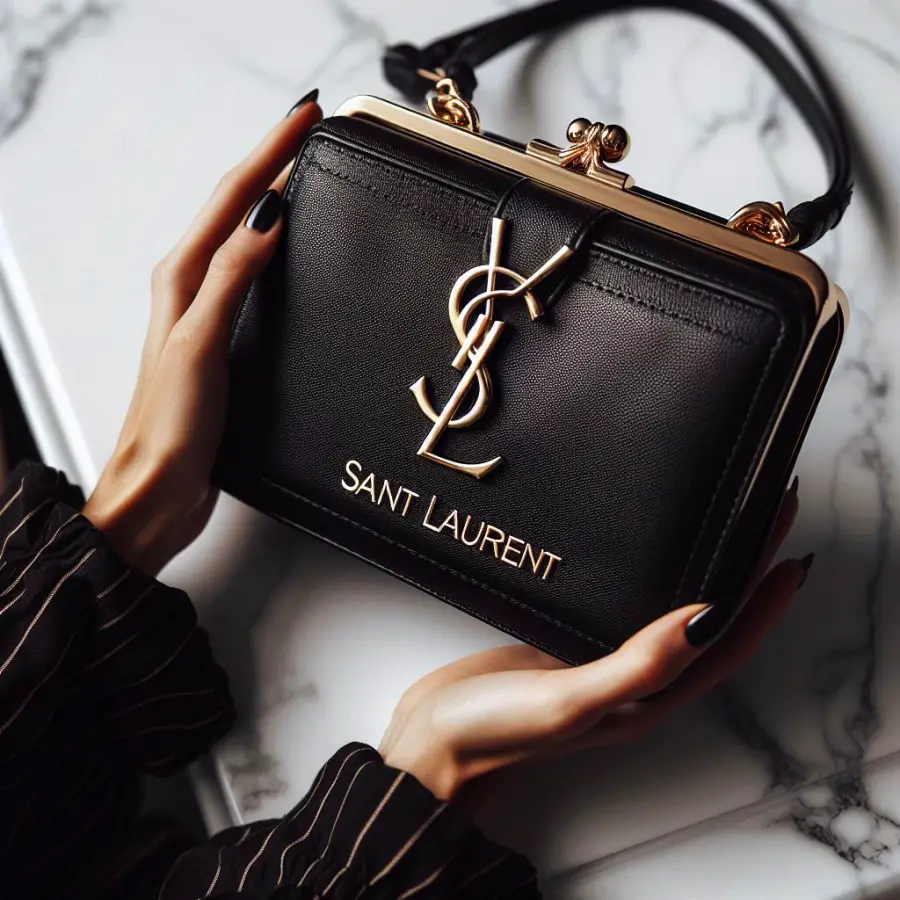 명품 브랜드인 생 로랑 Saint Laurent를 표현한 가방