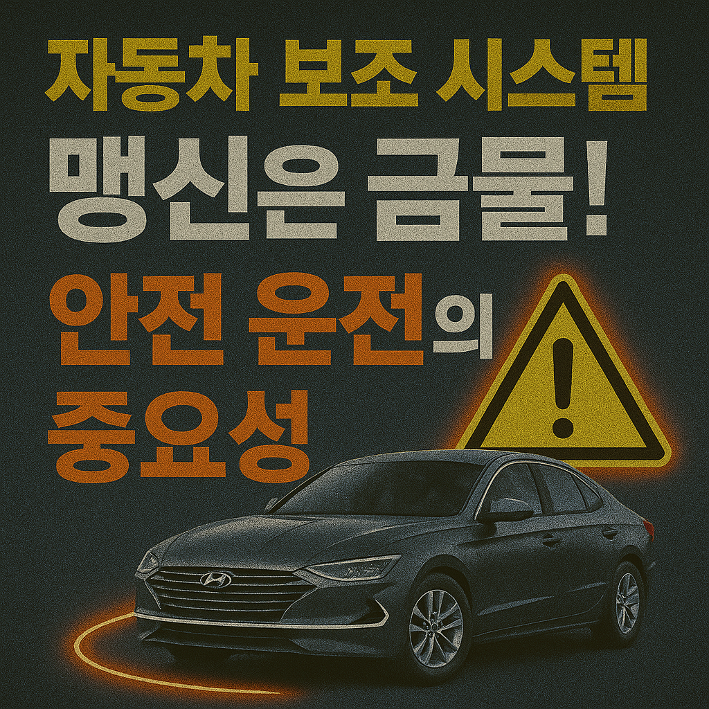 자동차 보조 시스템 ACC 긴급 제동 ADAS등 의 한계 실제 사례 실험 정보 블로그 썸네일 사진