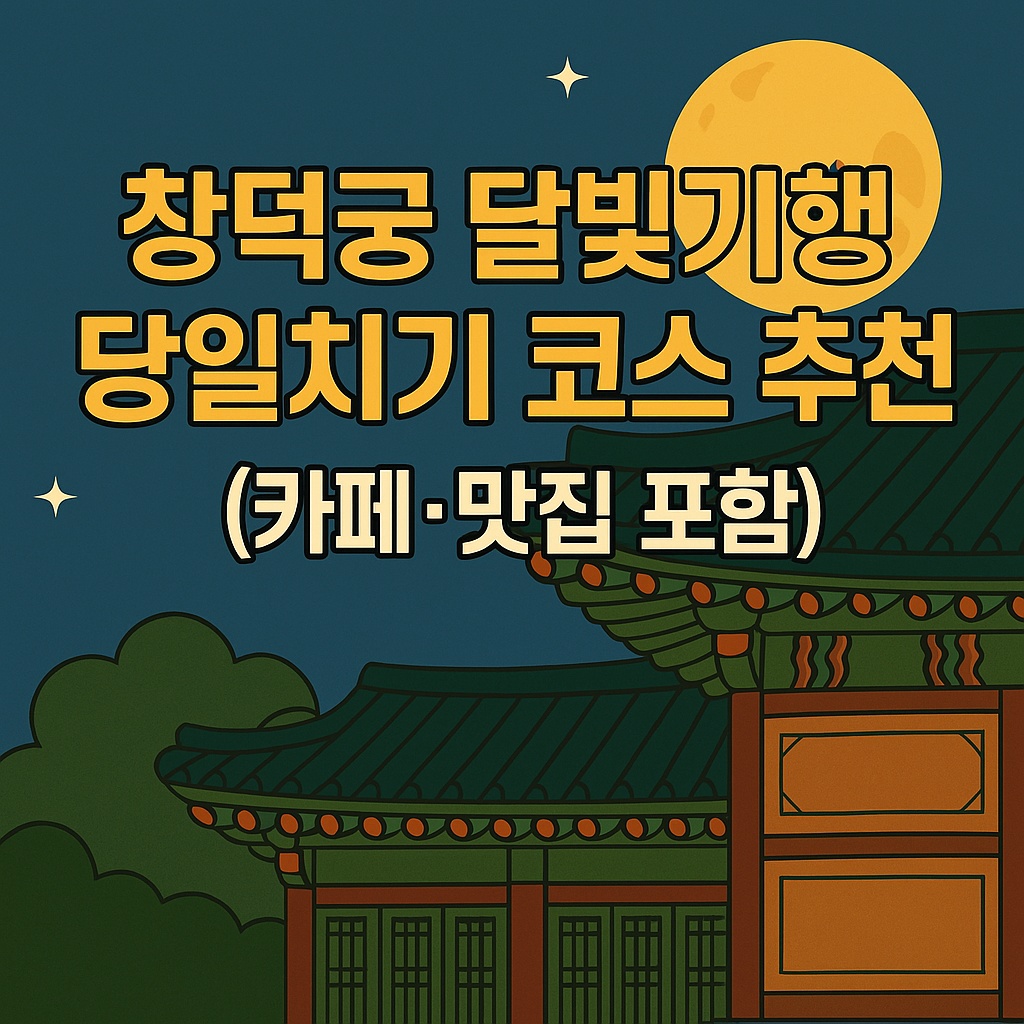 창덕궁 달빛기행 당일치기 코스 추천 (카페&middot;맛집 포함)