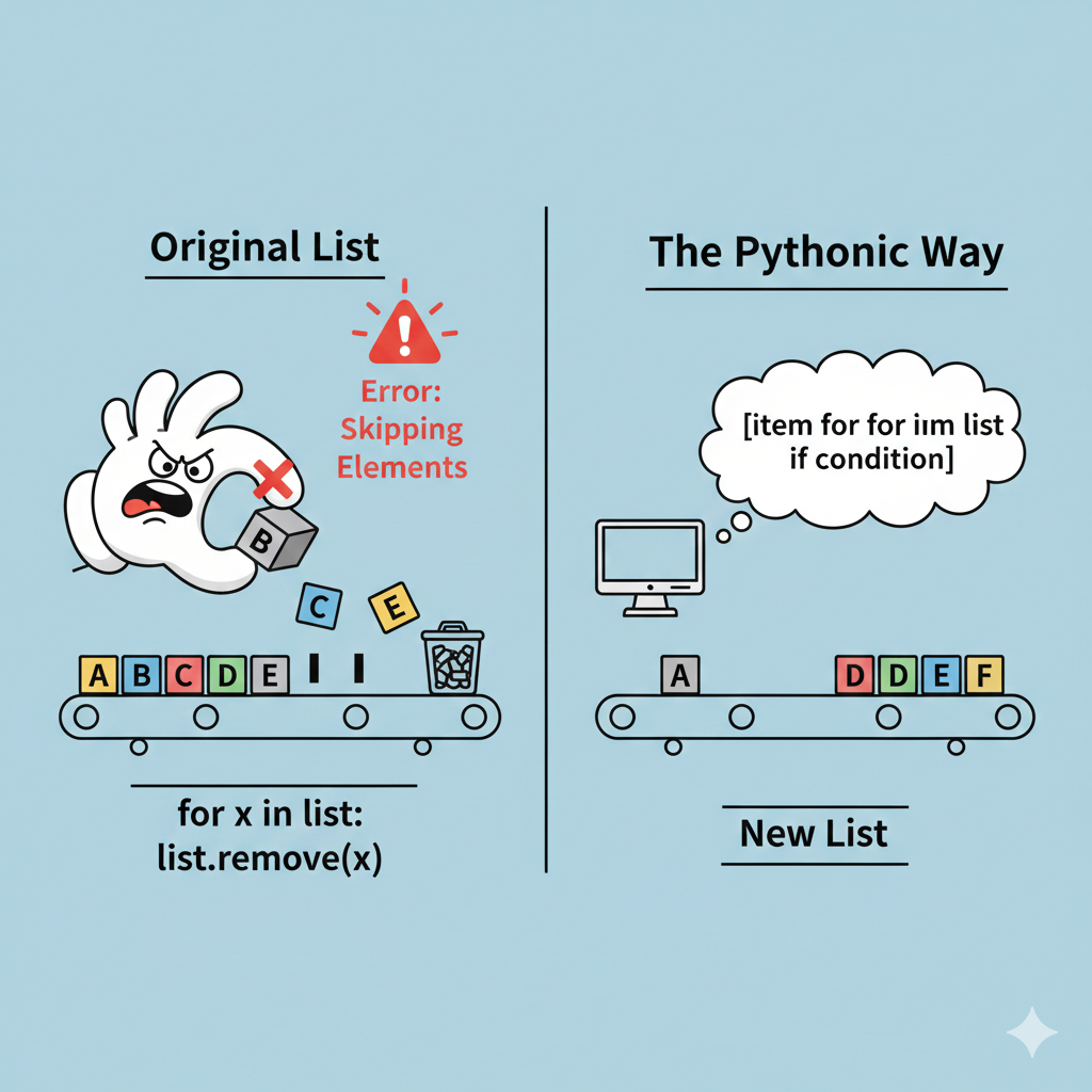 반복문 안에서 리스트 요소를 삭제