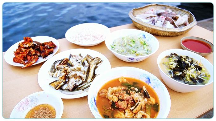 한국인의밥상-말미잘붕장어탕- 빨간우뭇가사리묵