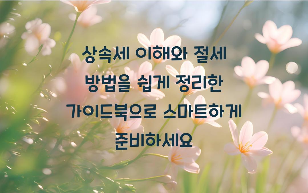 상속세 이해와 절세 방법을 쉽게 정리한 가이드북