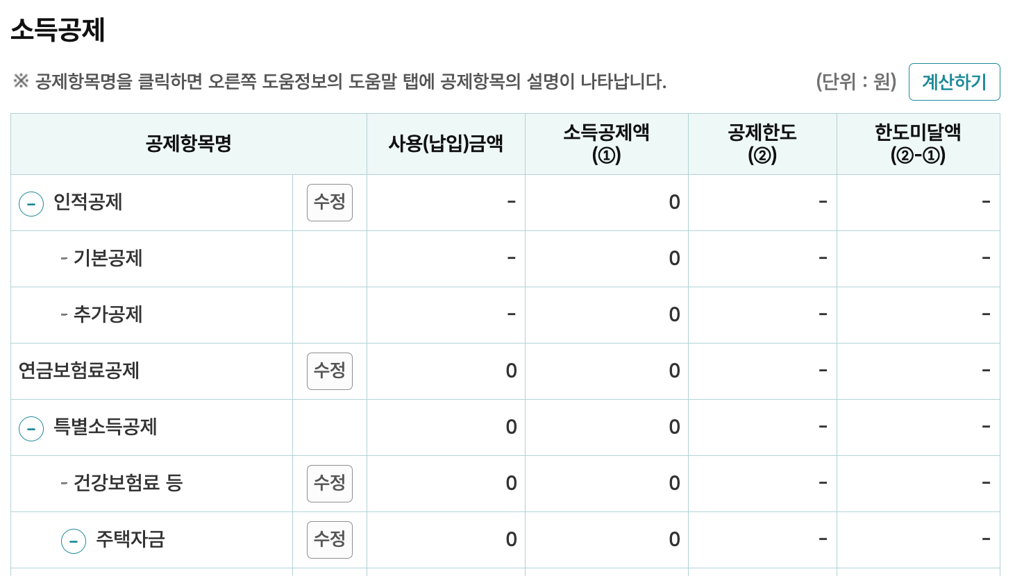 연말정산-소득공제