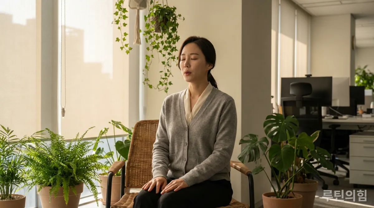 번아웃을 예방하기 위해 멘탈 관리를 하는 한국 직장인