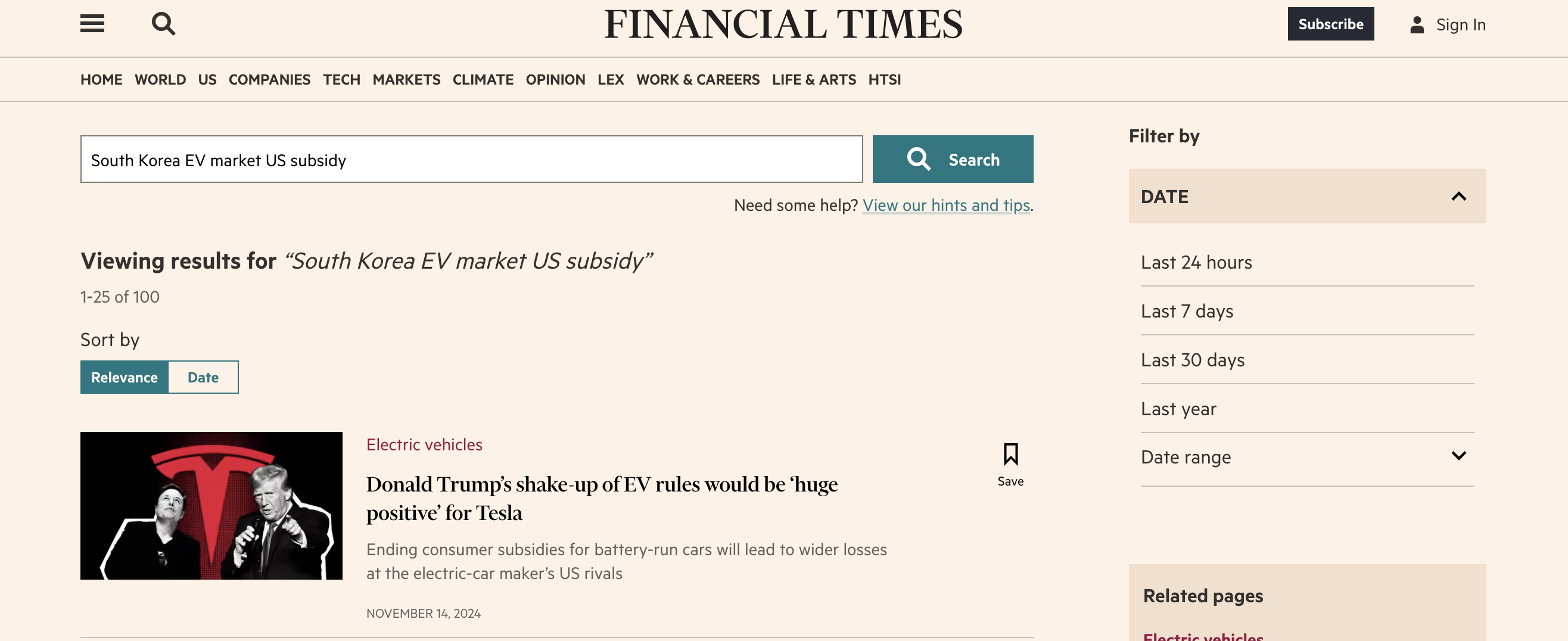 Financial Times &ndash; South Korean EV Makers Look to US Amid Policy Shifts