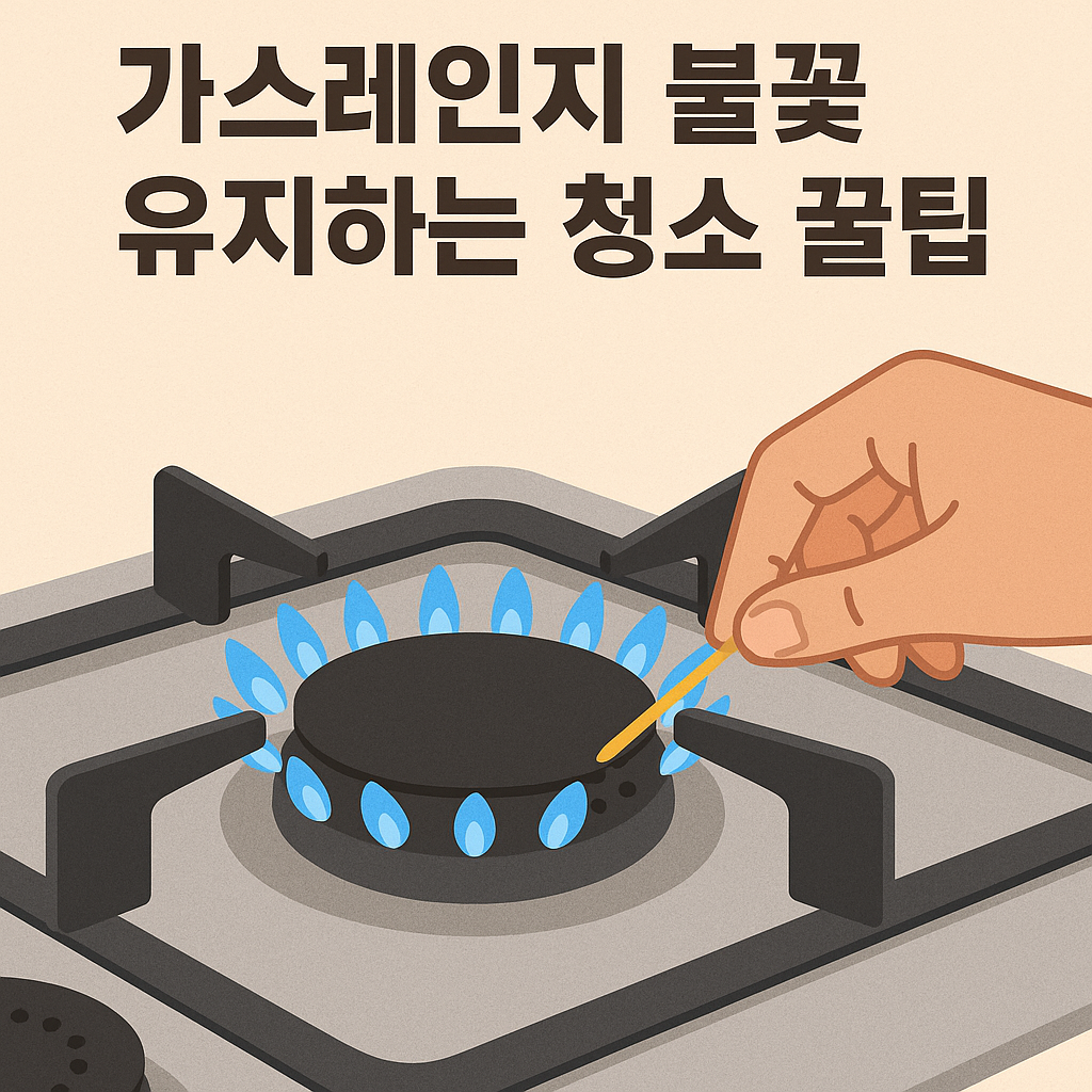 가스레인지 불꽃 세기 유지하는 청소 꿀팁