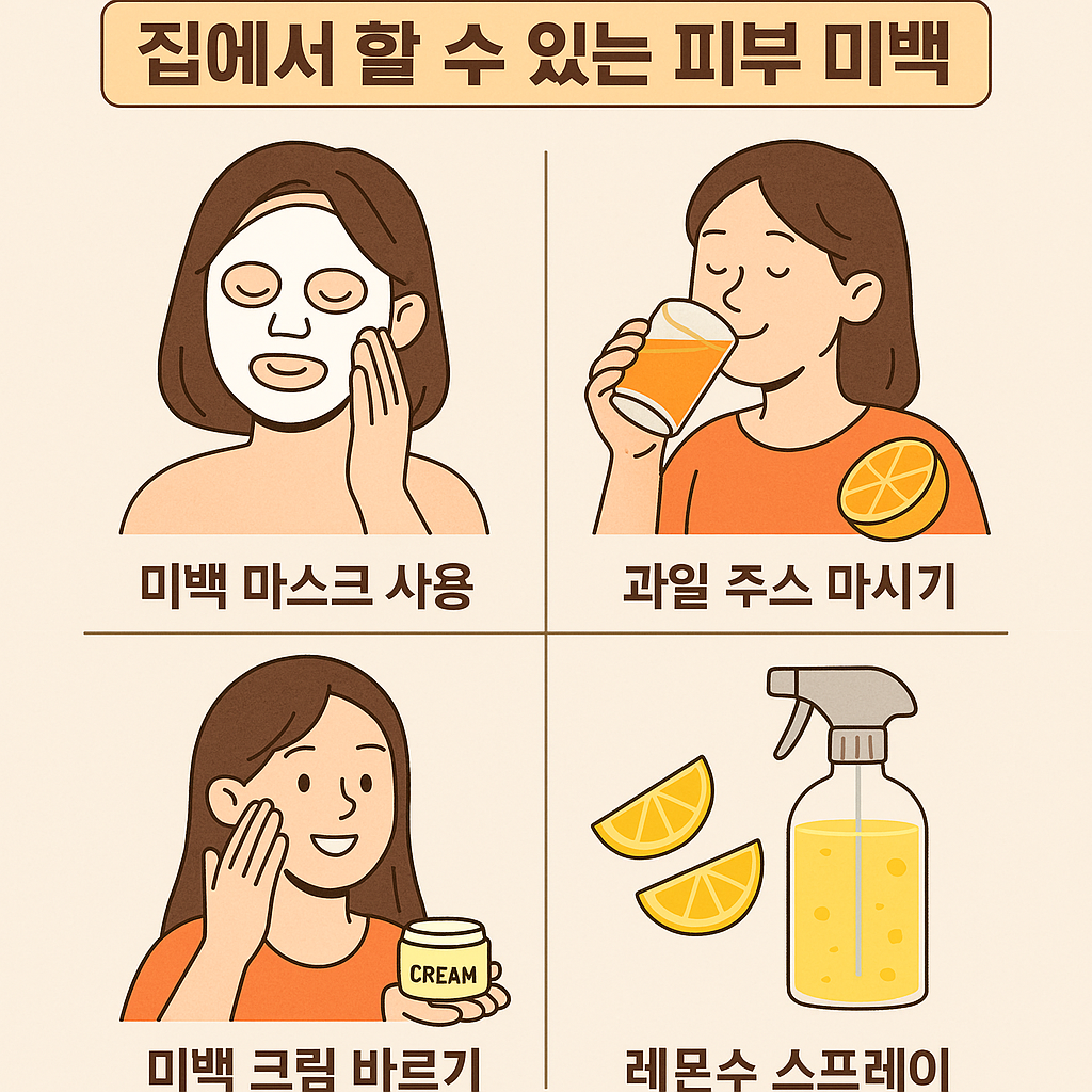피부 색소침착 줄이기, 집에서 할 수 있는 피부 미백 방법