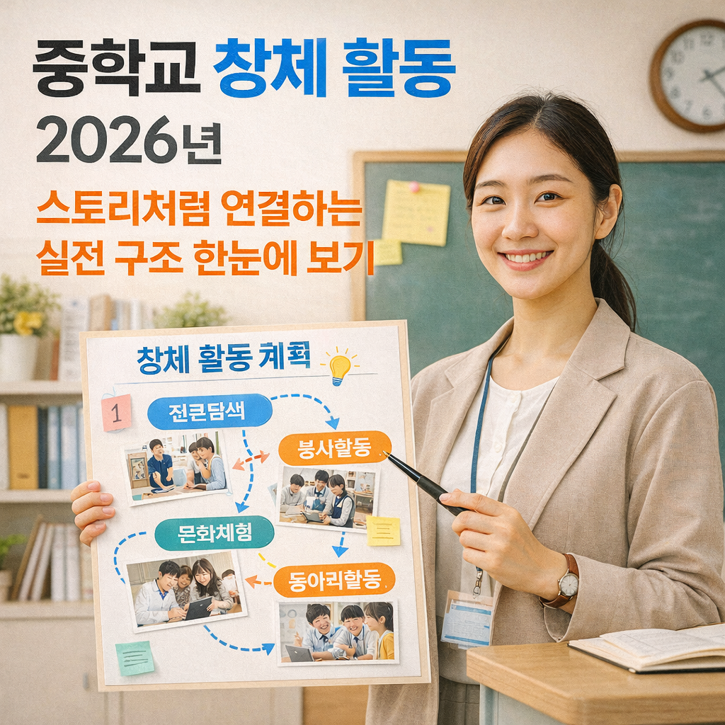 중학교 창체 활동 2026년 | 스토리처럼 연결하는 실전 구조 한눈에 보기