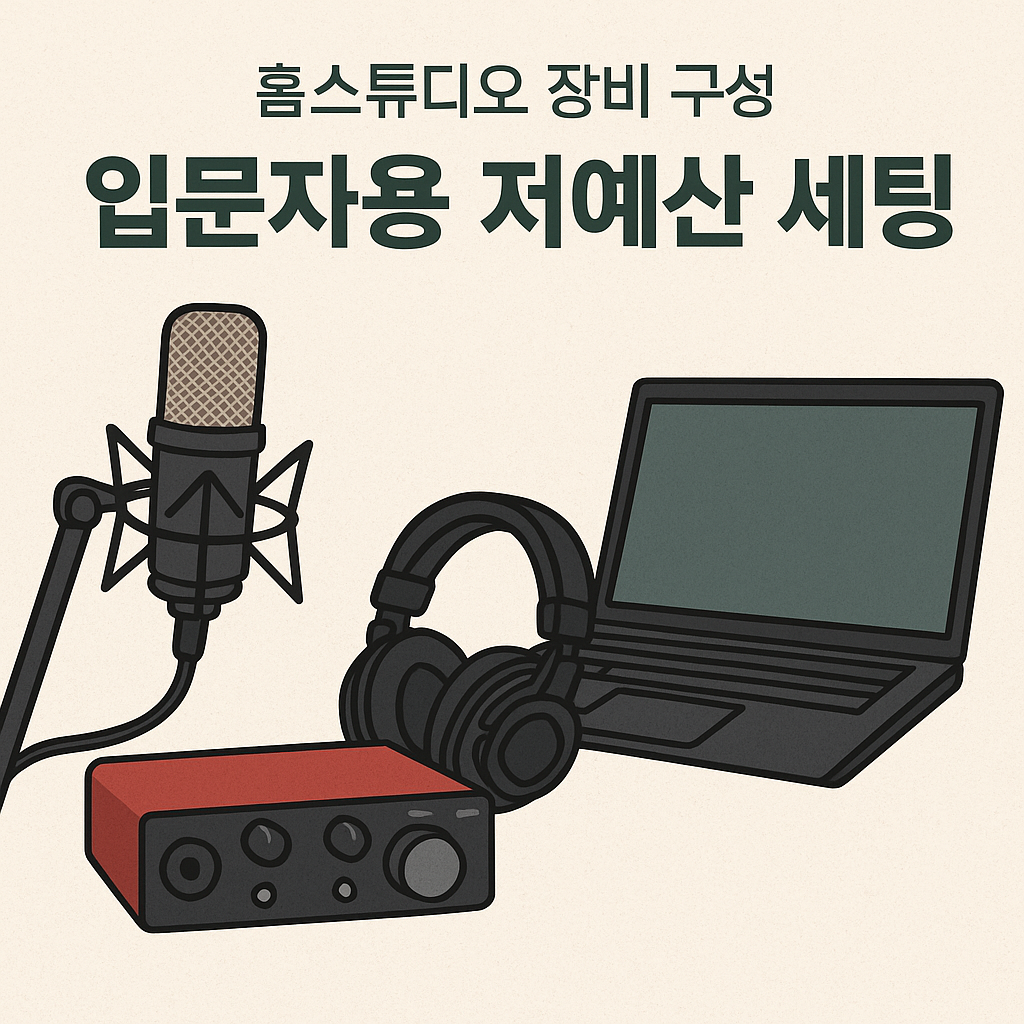 홈스튜디오 장비 구성, 입문자용 저예산 세팅 관련 사진