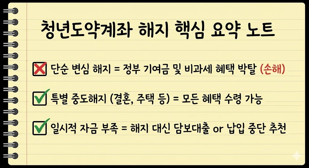 청년도약계좌 해지 핵심 요약