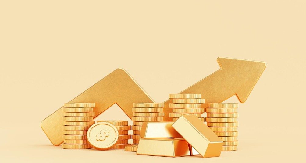 금 투자후 상승하는 화살표