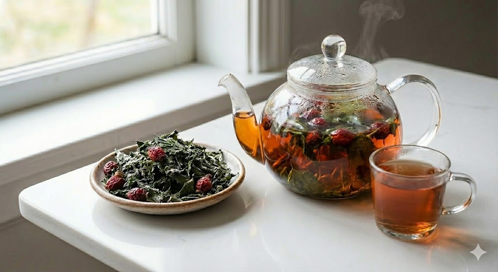 비타민 C가 네틀의 철분 흡수를 도와 빈혈 예방에 효과적인 네틀, 로즈힙 블랜딩